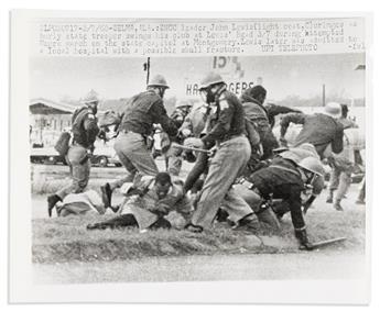 (CIVIL RIGHTS.) Group of 6 press photos of John Lewis.